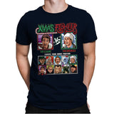 Xmas Fighter - Santa Clause vs National Lampoons Christmas Vacation - Mens Premium T-Shirts RIPT Apparel Small / Midnight Navy
