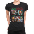 Xmas Fighter - Santa vs Elf - Womens Premium T-Shirts RIPT Apparel Small / Black