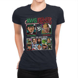 Xmas Fighter - Scrooged vs Christmas Carol - Womens Premium T-Shirts RIPT Apparel Small / Midnight Navy