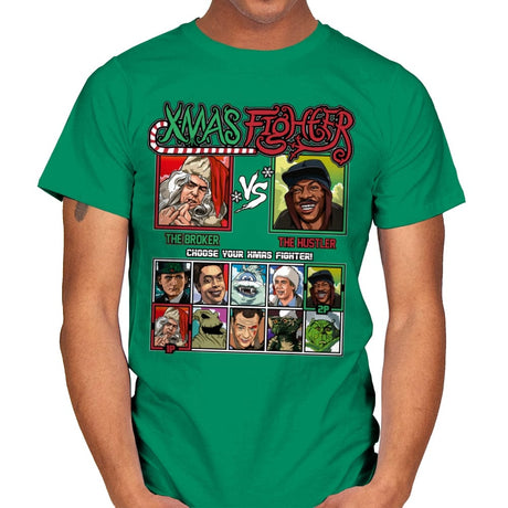 Xmas Fighter - Trading Places - Mens T-Shirts RIPT Apparel Small / Kelly