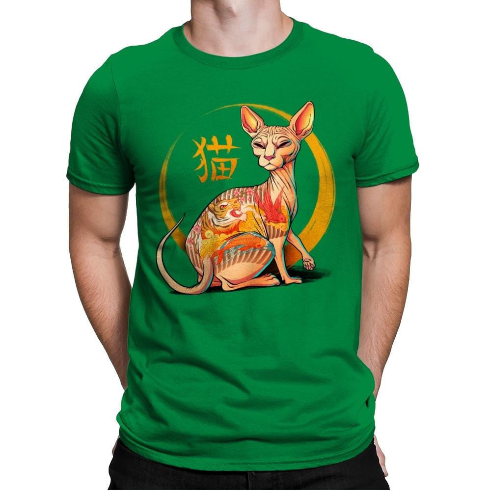 Yakuza Cat - Mens Premium T-Shirts RIPT Apparel Small / Kelly