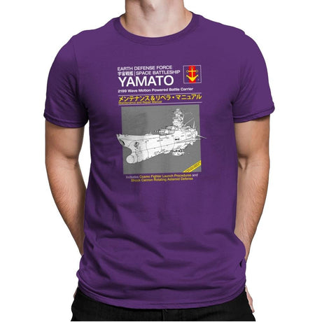 Yamato Repair Manual Exclusive - Anime History Lesson - Mens Premium T-Shirts RIPT Apparel Small / Purple Rush