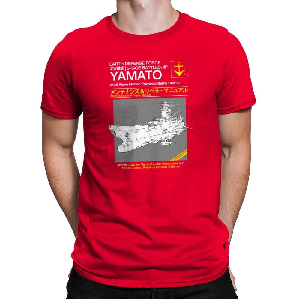 Yamato Repair Manual Exclusive - Anime History Lesson - Mens Premium T-Shirts RIPT Apparel Small / Red