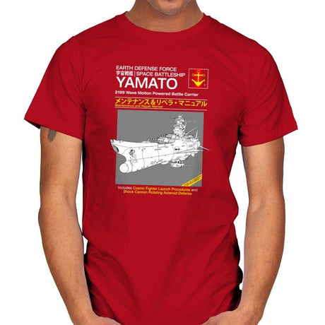 Yamato Repair Manual Exclusive - Anime History Lesson - Mens T-Shirts RIPT Apparel Small / Red