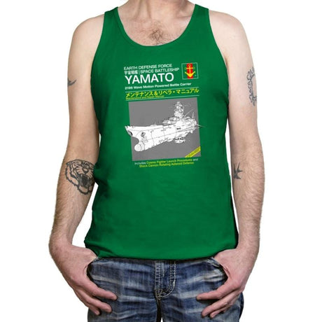 Yamato Repair Manual Exclusive - Anime History Lesson - Tanktop Tanktop RIPT Apparel X-Small / Kelly