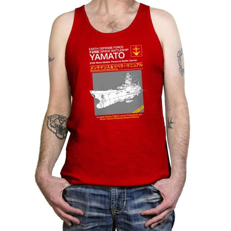 Yamato Repair Manual Exclusive - Anime History Lesson - Tanktop Tanktop RIPT Apparel X-Small / Red