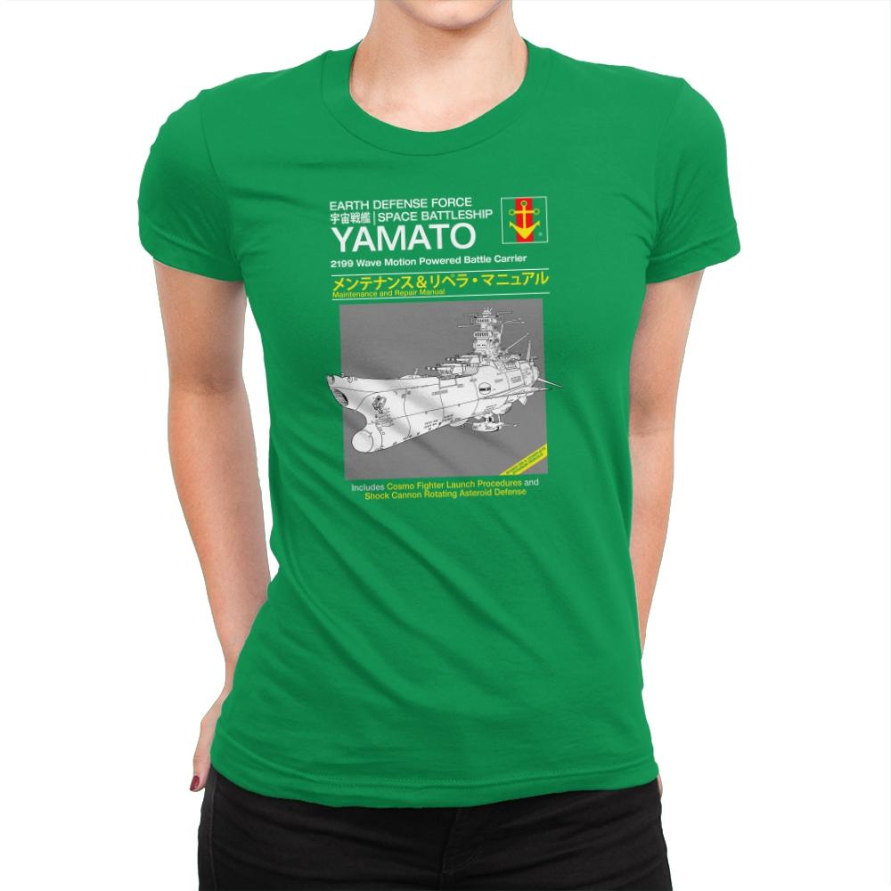 Yamato Repair Manual Exclusive - Anime History Lesson - Womens Premium T-Shirts RIPT Apparel Small / Kelly Green