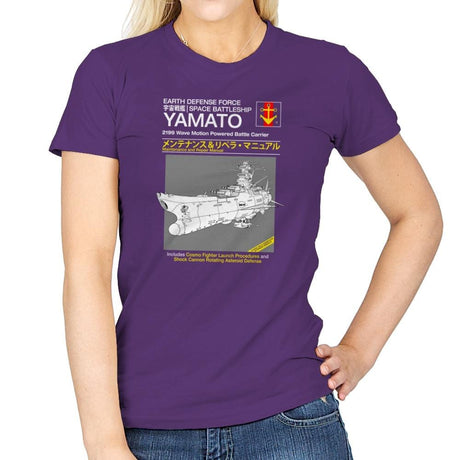 Yamato Repair Manual Exclusive - Anime History Lesson - Womens T-Shirts RIPT Apparel Small / Purple