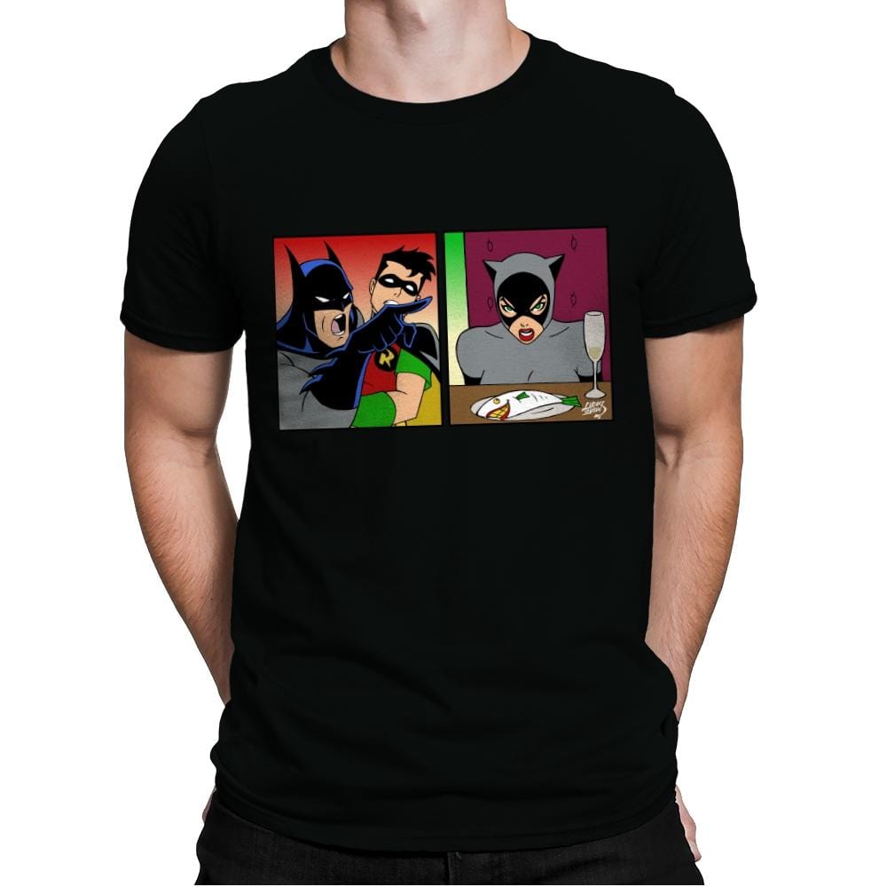 Yelling Bat At Cat - Mens Premium T-Shirts RIPT Apparel Small / Black