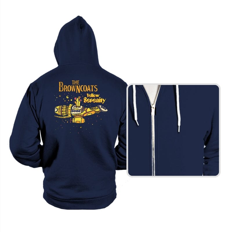 Yellow Serenity - Hoodies Hoodies RIPT Apparel Small / Navy