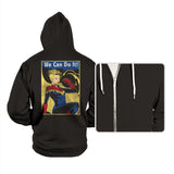 Yes She Can - Hoodies Hoodies RIPT Apparel Small / Black