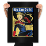 Yes She Can - Prints Posters RIPT Apparel 18x24 / Black