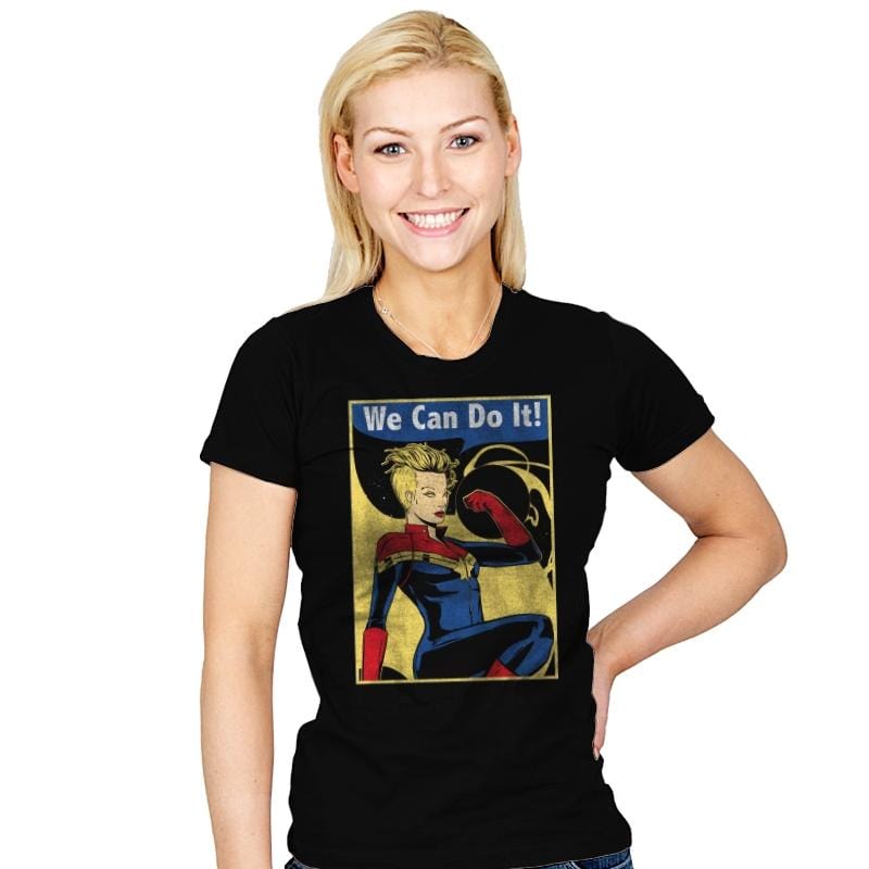 Yes She Can - Womens T-Shirts RIPT Apparel