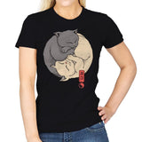Yin Yang Cats - Womens T-Shirts RIPT Apparel Small / Black