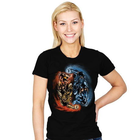 Yin Yang Kombat - Womens T-Shirts RIPT Apparel