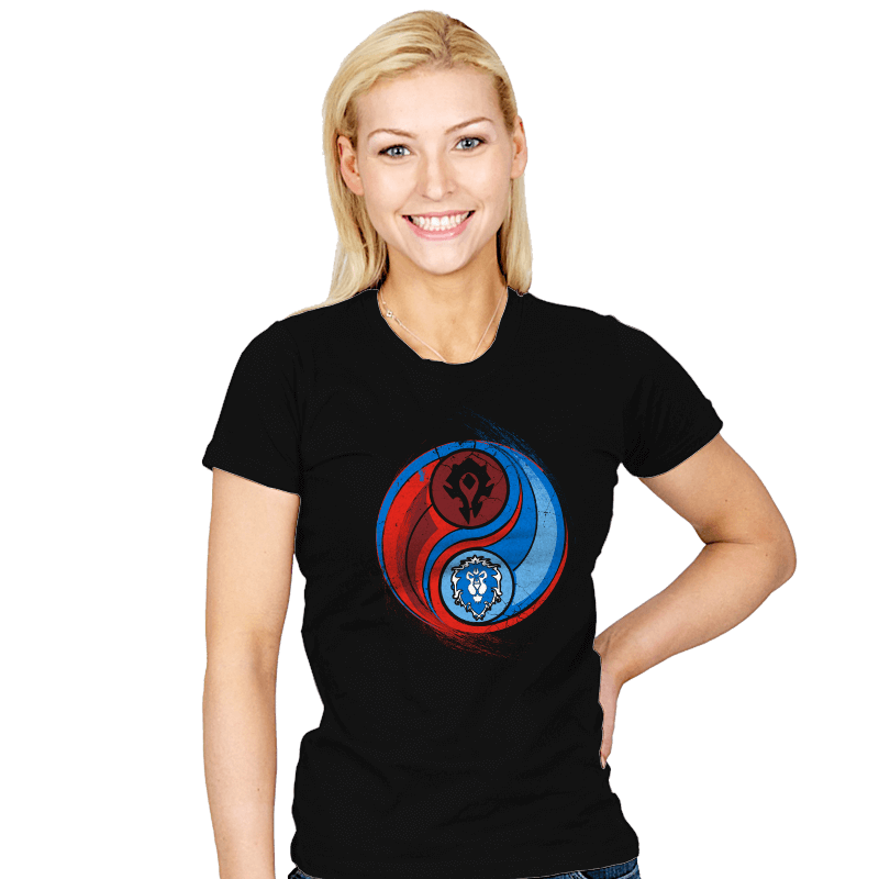 Yin-Yang of War - Womens T-Shirts RIPT Apparel