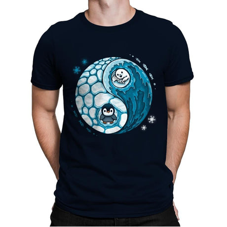 Ying Yang Pole - Mens Premium T-Shirts RIPT Apparel Small / Midnight Navy