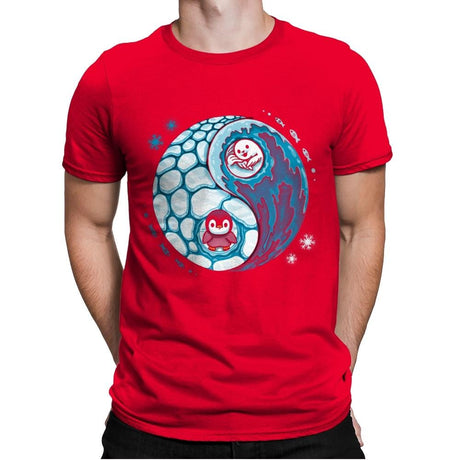 Ying Yang Pole - Mens Premium T-Shirts RIPT Apparel Small / Red