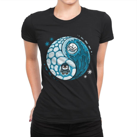 Ying Yang Pole - Womens Premium T-Shirts RIPT Apparel Small / Black