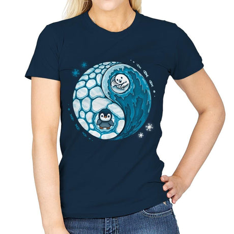 Ying Yang Pole - Womens T-Shirts RIPT Apparel Small / Navy