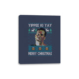 Yipee ki Yay Merry Christmas - Canvas Wraps Canvas Wraps RIPT Apparel 8x10 / Navy