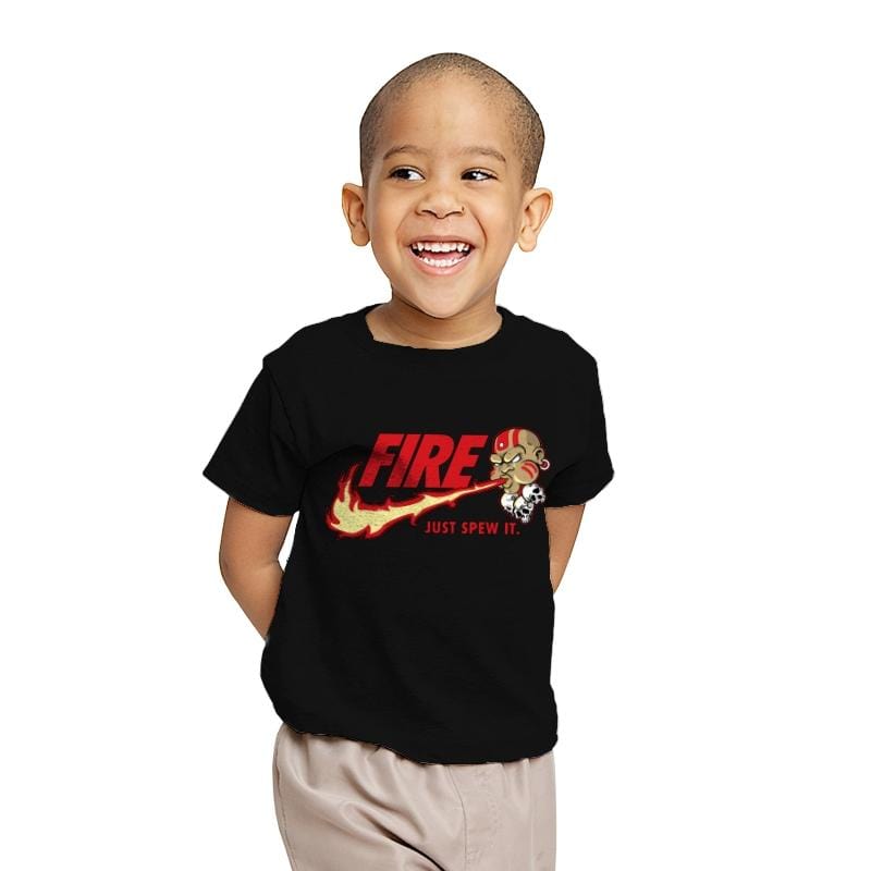 YogaFlame - Youth T-Shirts RIPT Apparel X-small / Black
