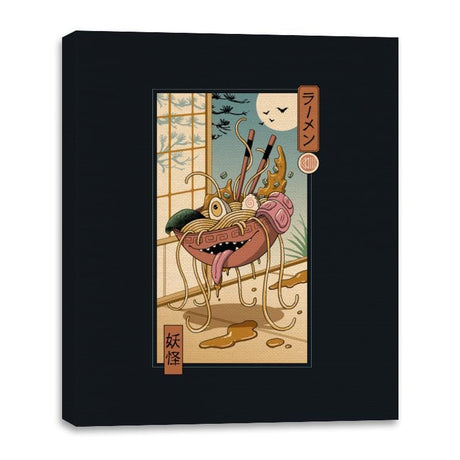 Yokai Ramen in Edo - Canvas Wraps Canvas Wraps RIPT Apparel 16x20 / Black