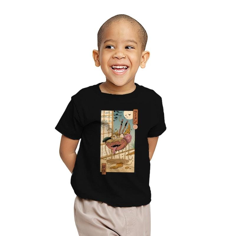 Yokai Ramen in Edo - Youth T-Shirts RIPT Apparel X-small / Black