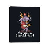 You Have a Beautiful Heart - Canvas Wraps Canvas Wraps RIPT Apparel 11x14 / Black