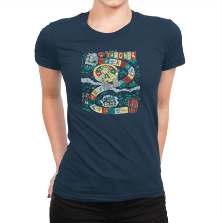 You Live or You Die: A Board Game Exclusive - Womens Premium T-Shirts RIPT Apparel Small / Midnight Navy