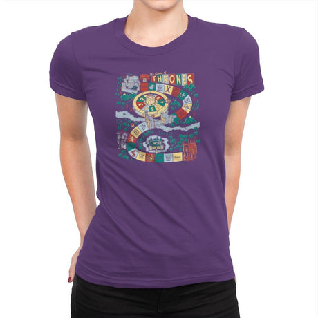 You Live or You Die: A Board Game Exclusive - Womens Premium T-Shirts RIPT Apparel Small / Purple Rush