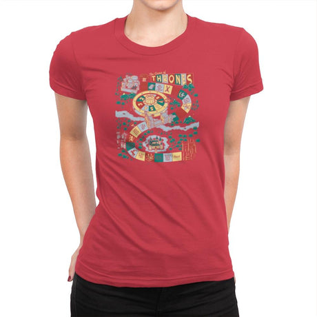 You Live or You Die: A Board Game Exclusive - Womens Premium T-Shirts RIPT Apparel Small / Red