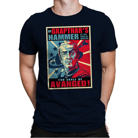 You shall be Aavanged - Mens Premium T-Shirts RIPT Apparel Small / Midnight Navy