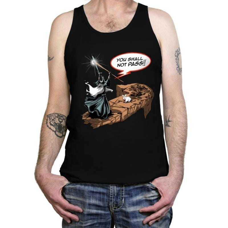 You Shall Not Pass Rabbit - Tanktop Tanktop RIPT Apparel X-Small / Black