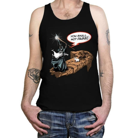 You Shall Not Pass Rabbit - Tanktop Tanktop RIPT Apparel X-Small / Black