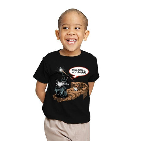 You Shall Not Pass Rabbit - Youth T-Shirts RIPT Apparel X-small / Black