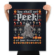 You Shall Not Peek - Ugly Holiday - Prints Posters RIPT Apparel 18x24 / Black