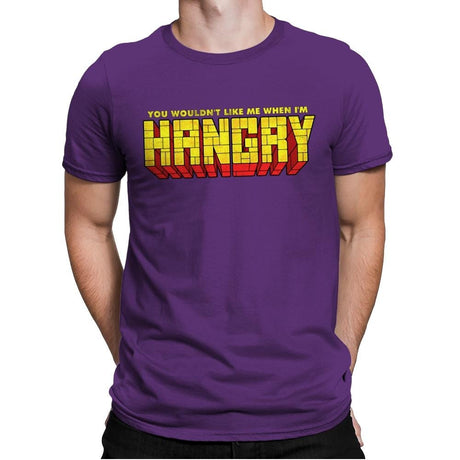 You Wouldn't Like Me When I'm Hangry - Best Seller - Mens Premium T-Shirts RIPT Apparel Small / Purple Rush