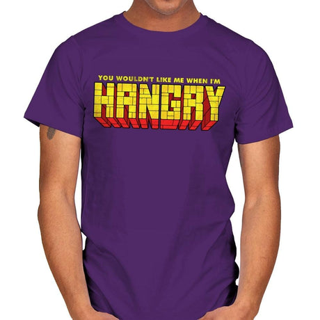 You Wouldn't Like Me When I'm Hangry - Best Seller - Mens T-Shirts RIPT Apparel Small / Purple