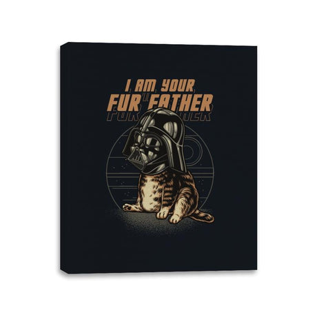 Your Fur Father - Canvas Wraps Canvas Wraps RIPT Apparel 11x14 / Black