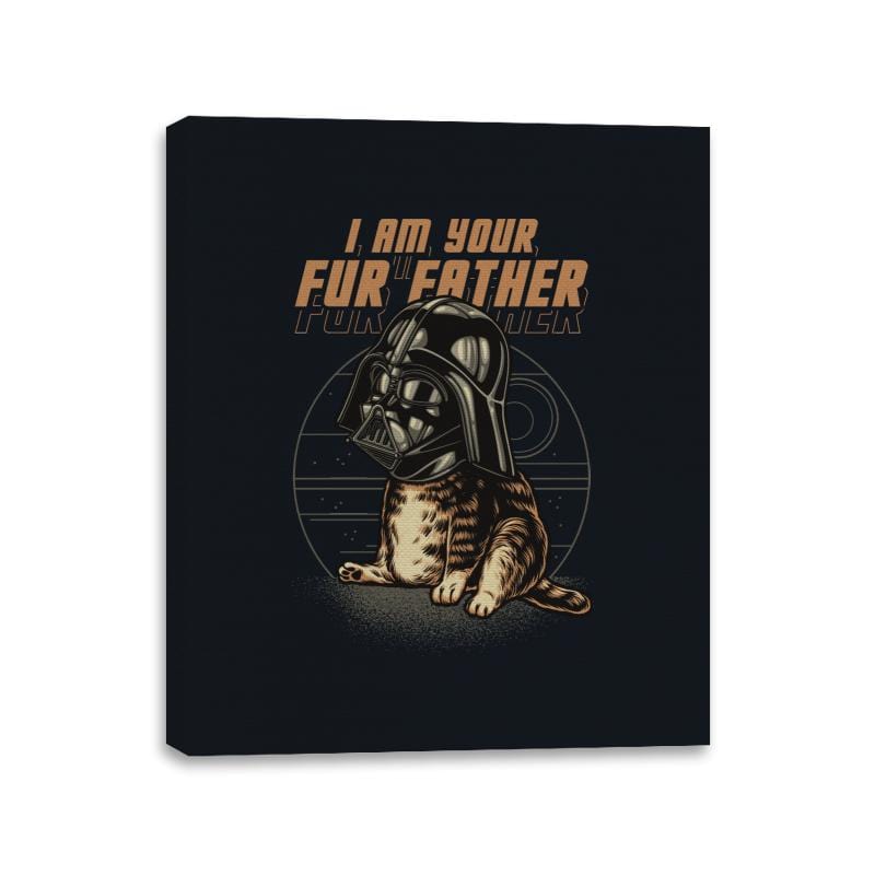Your Fur Father - Canvas Wraps Canvas Wraps RIPT Apparel 11x14 / Black