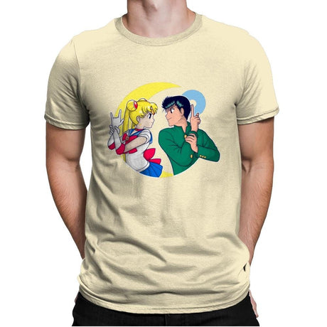 Yu Yu Birds - Mens Premium T-Shirts RIPT Apparel Small / Natural