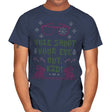 Yule Shoot Your Eye Out - Ugly Holiday - Mens T-Shirts RIPT Apparel Small / Navy