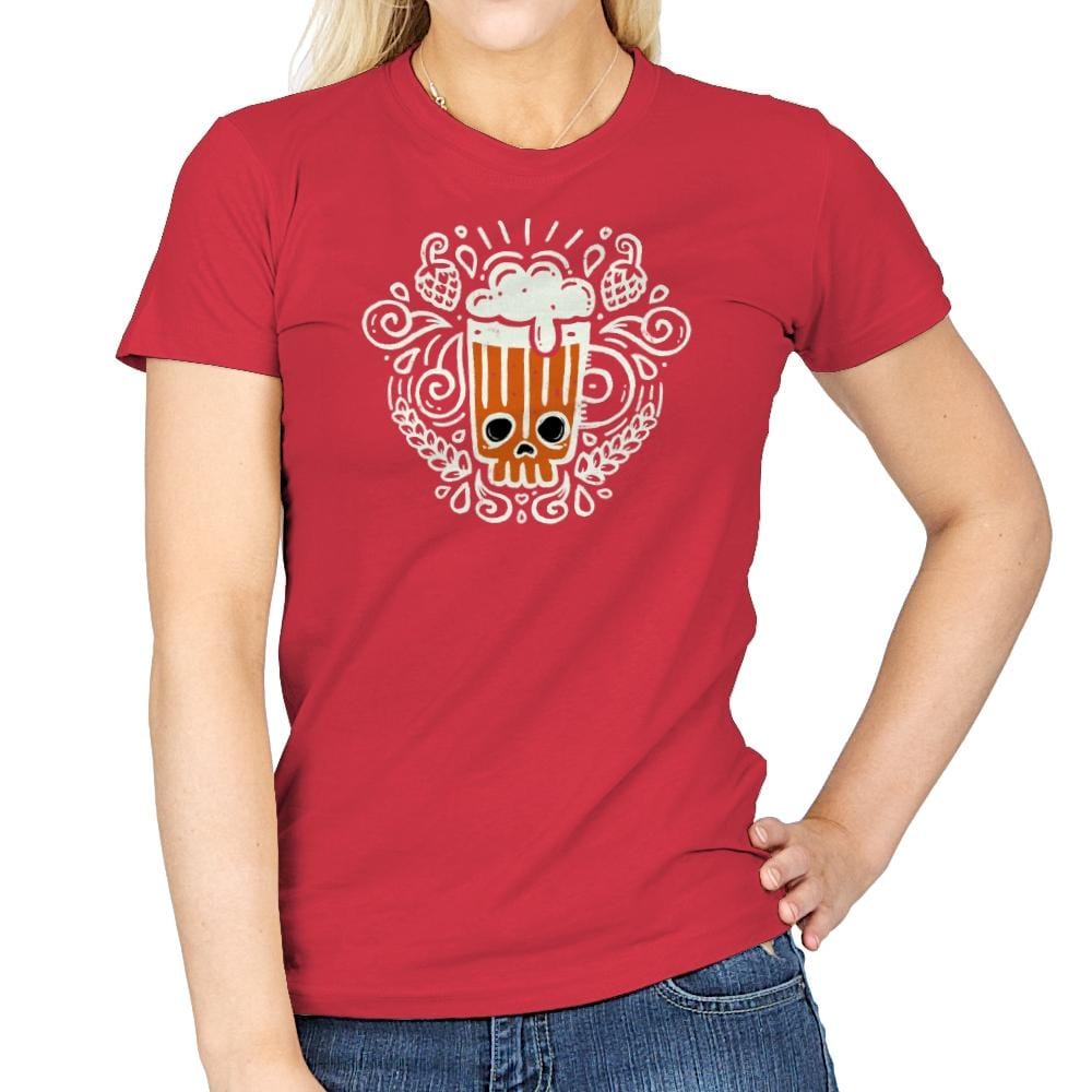 Yummy Hops - Womens T-Shirts RIPT Apparel Small / Red