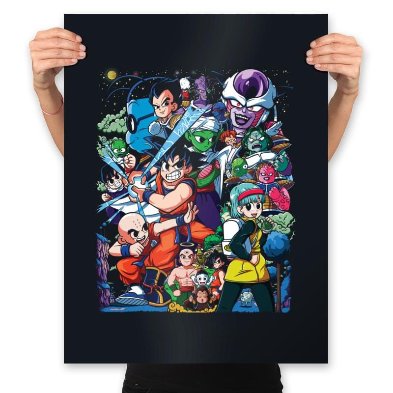 Z Fighters vs Frieza Force - Prints Posters RIPT Apparel 18x24 / Black