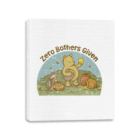 Zero Bothers Given - Best Seller - Canvas Wraps Canvas Wraps RIPT Apparel 11x14 / White
