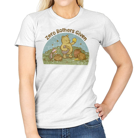 Zero Bothers Given - Best Seller - Womens T-Shirts RIPT Apparel Small / White