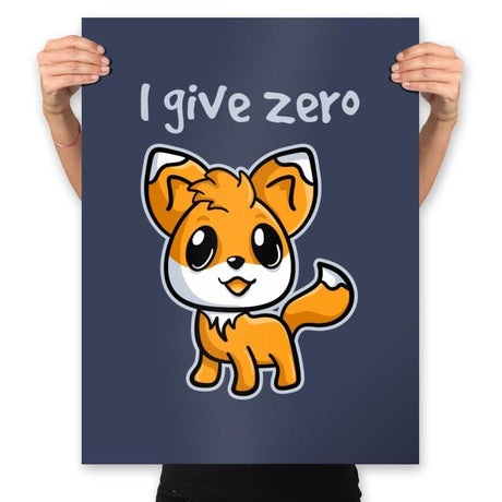 Zero Fox Given - Prints Posters RIPT Apparel 18x24 / Navy