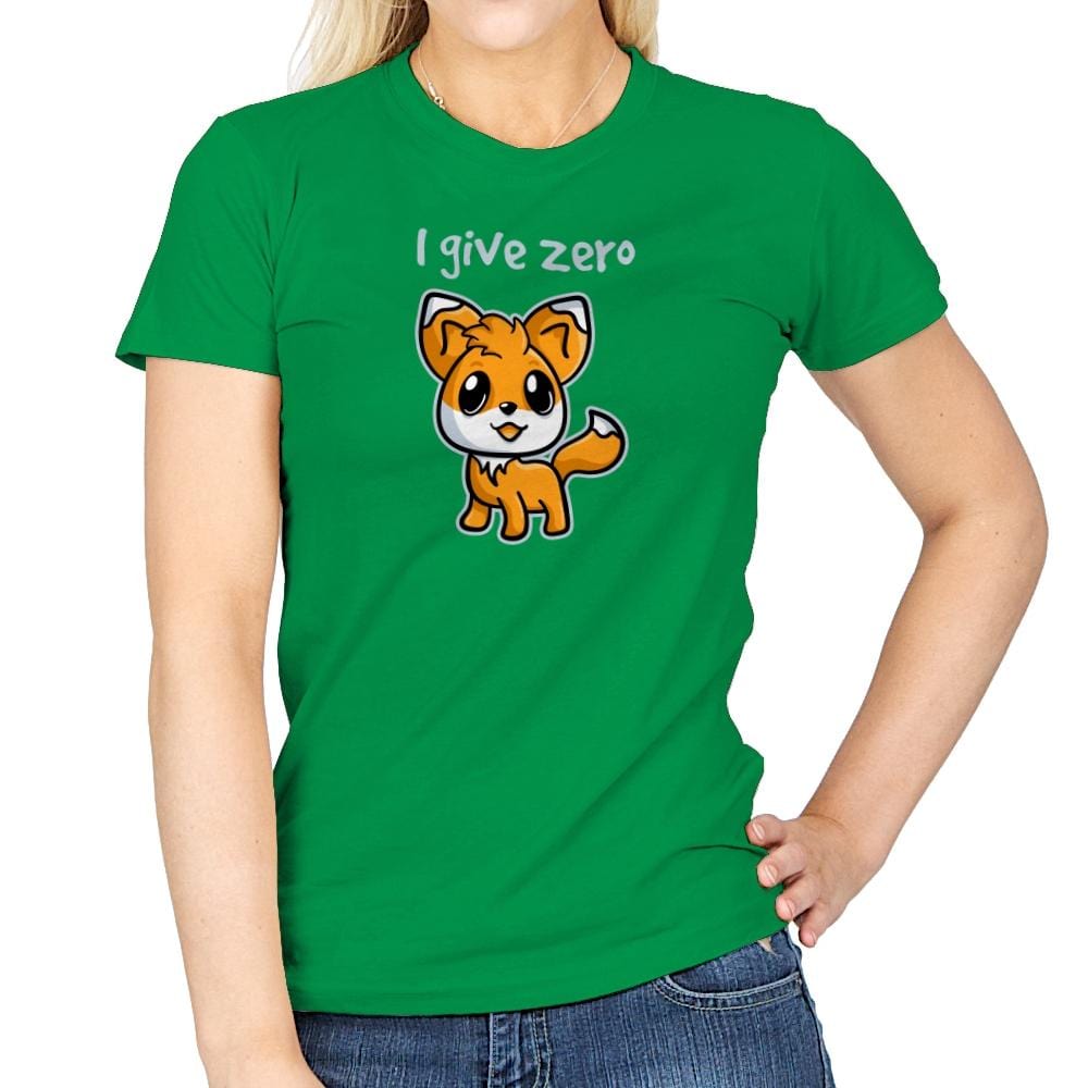 Zero Fox Given - Womens T-Shirts RIPT Apparel Small / Irish Green