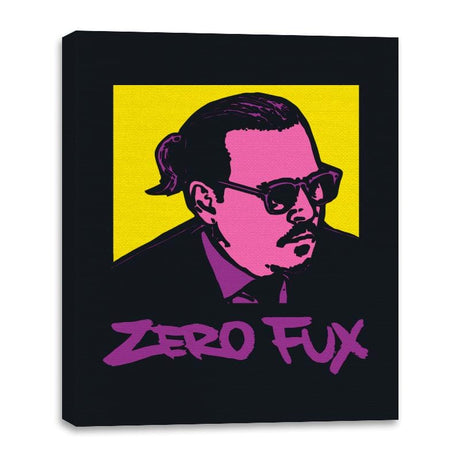 Zero Fux Given - Canvas Wraps Canvas Wraps RIPT Apparel 16x20 / Black